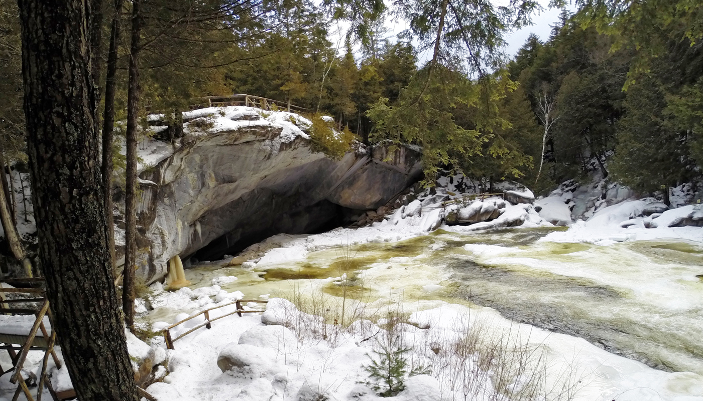 Stone Bridge in Winter